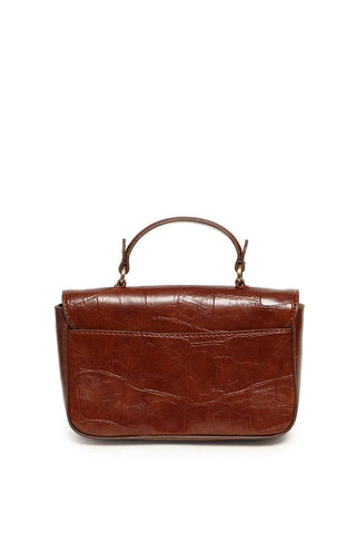 Wilma Faux Croc Mini Flap Top Handle Crossbody