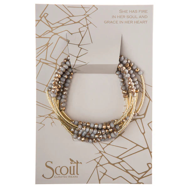 Stone Scout Wrap Necklace/Bracelet : Silver Lining/Gold
