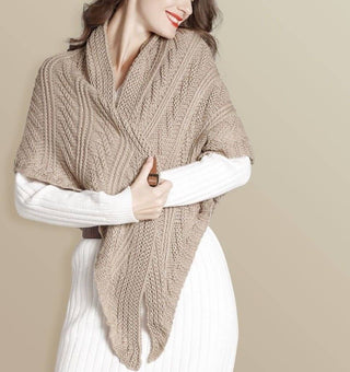 Handcrafted Buckle Triangular Shawl
