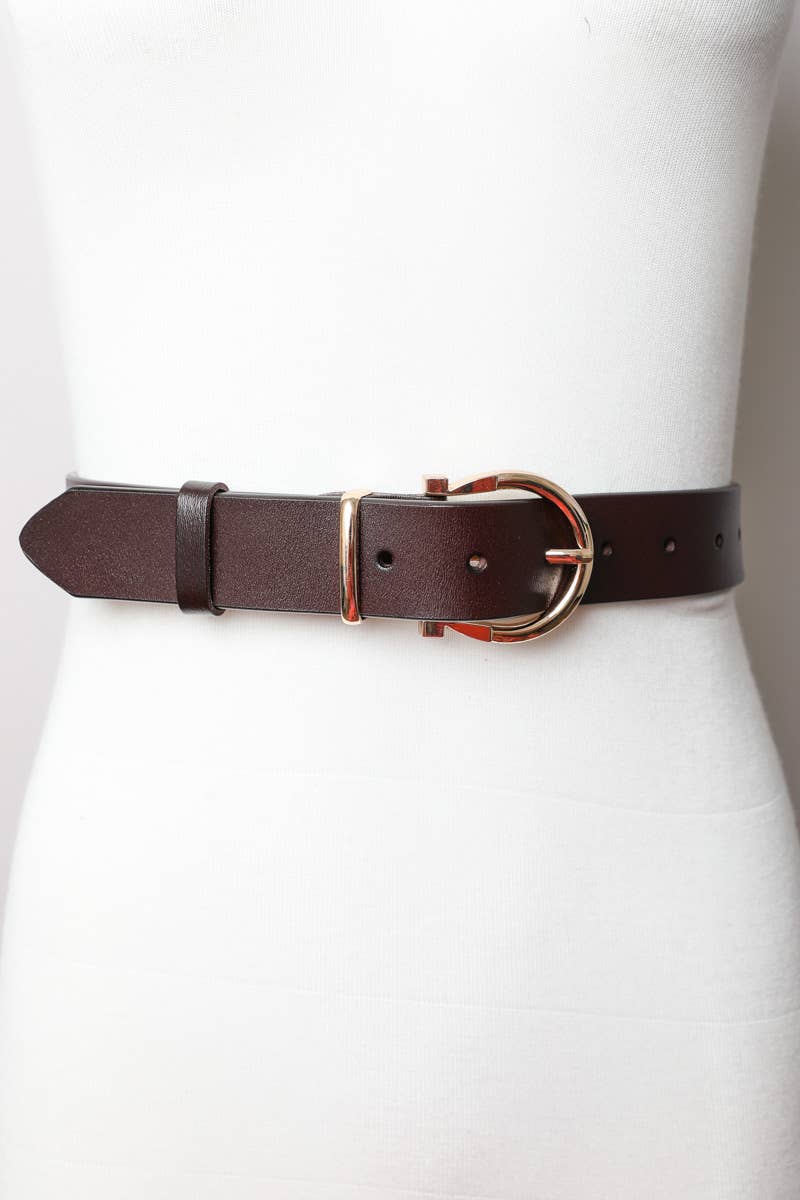 Chic Horseshoe Gold Buckle Belt – Western Style Vibes 🧲