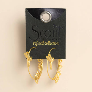 Scout Refined Icon Earring - Hummingbird Hoop/Gold