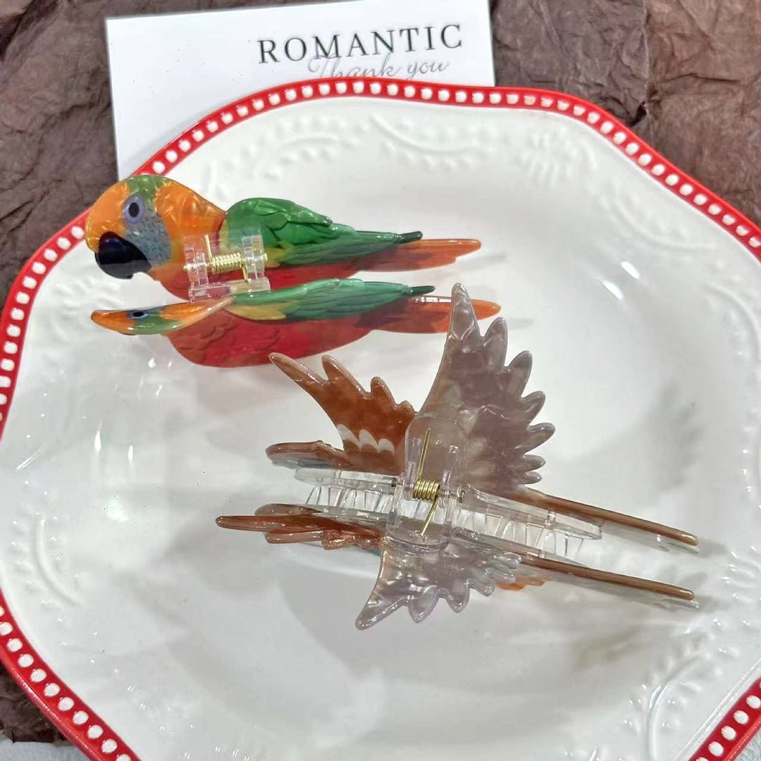 Sparrow Parrot Hair Clip, Acrylic Bird Claw Clip