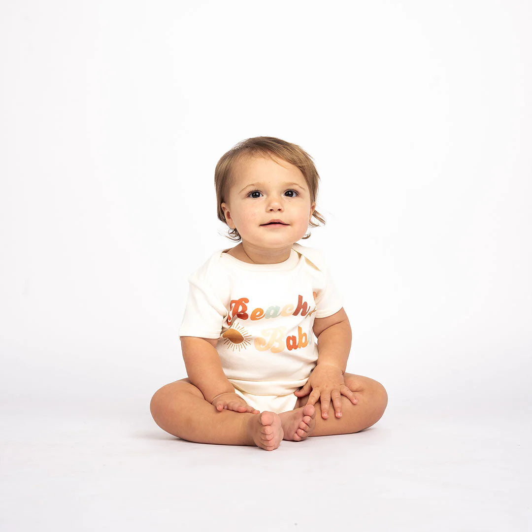 Emerson &amp; Friends Beach Babe Cotton Baby Onesie