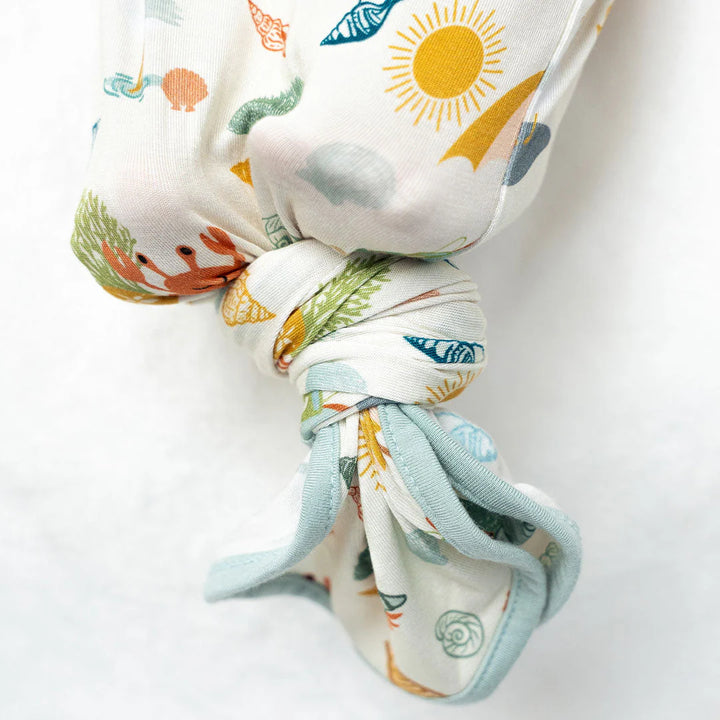 Emerson &amp; Friends Beach Day Bamboo Gown and Hat Newborn Baby Gift Set