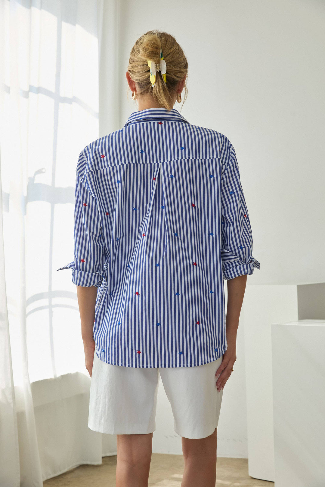 Stars &amp; Stripes Button-Down Blouse