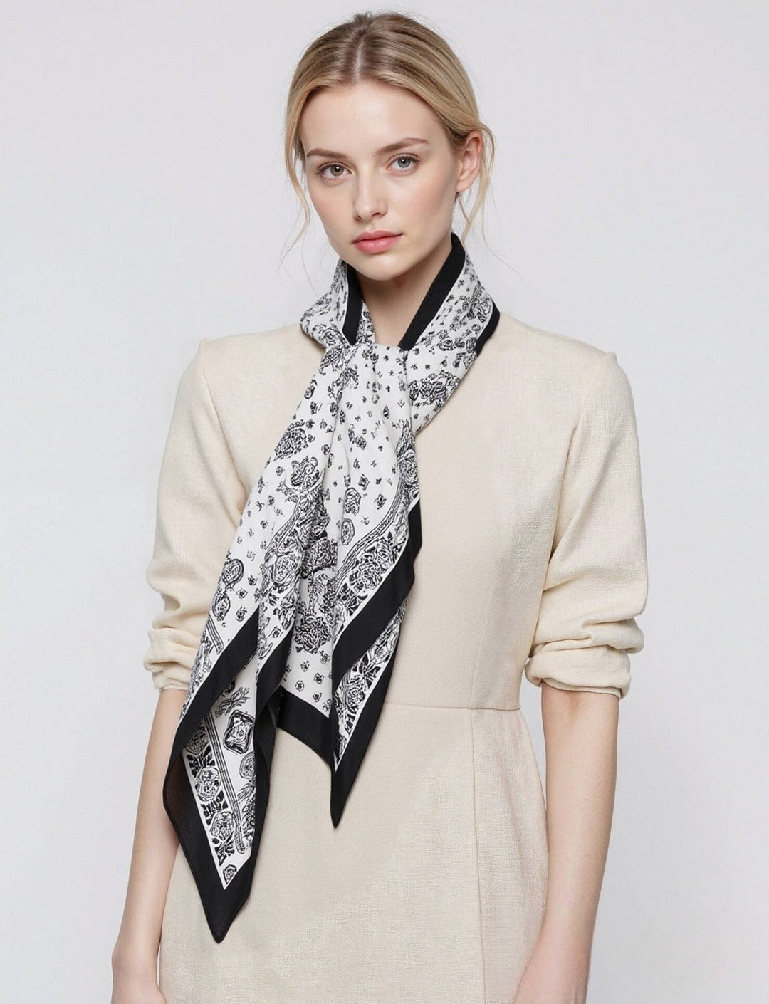 Printed Triangle Scarf – Bandana Style Wrap / Shawl