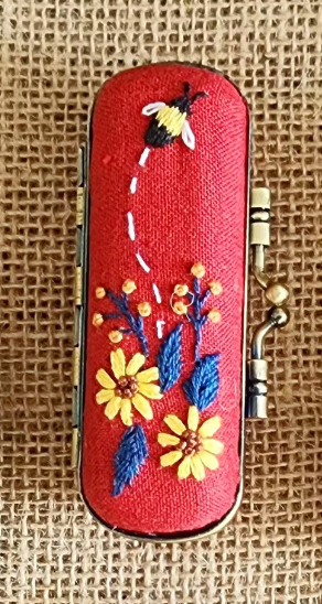 Vintage Embroidered Lipstick Case (NO MIRROR)