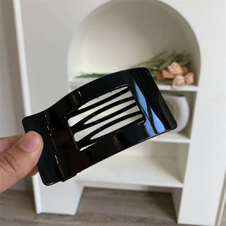 Elegant Rectangle Tortoiseshell & Solid Color Hair Clips