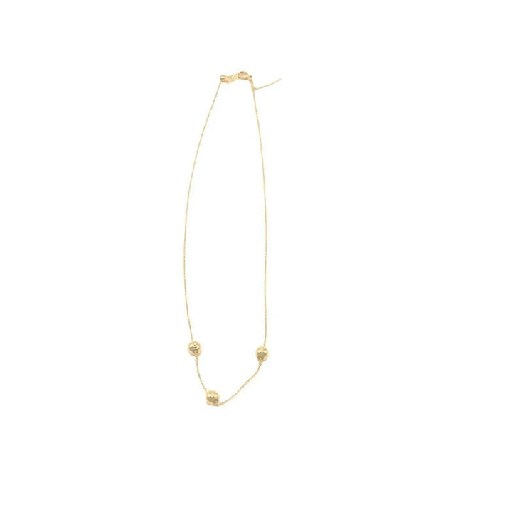 Erin Gray Threader Necklace with Gold filled Adjustable Beads
