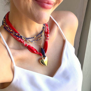 Gemstone Fish Pendant Necklace