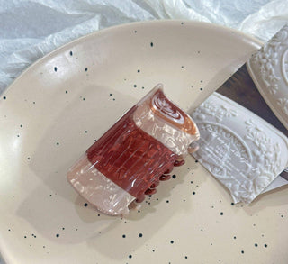 Simulation Coffee & Croissant Hair Claw Clips