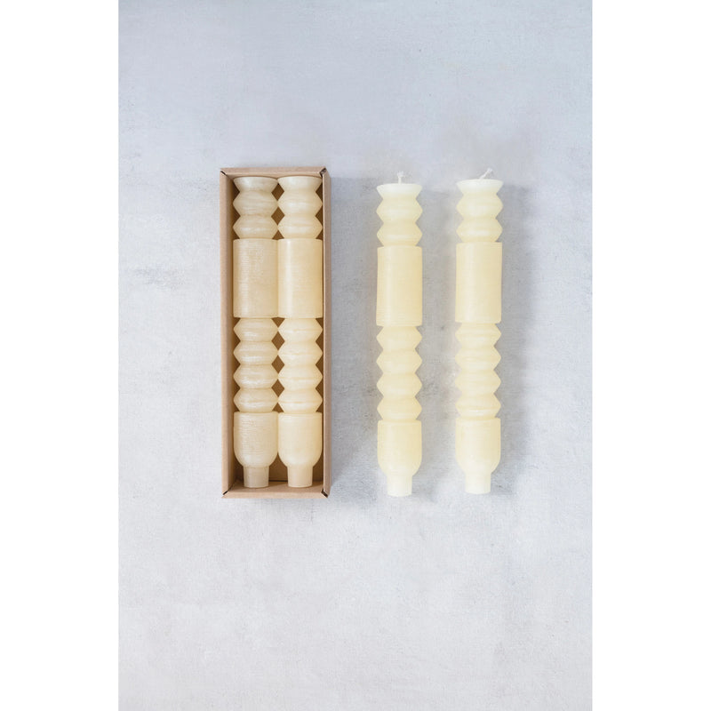 Unscented Totem Taper Candle Set of 2
