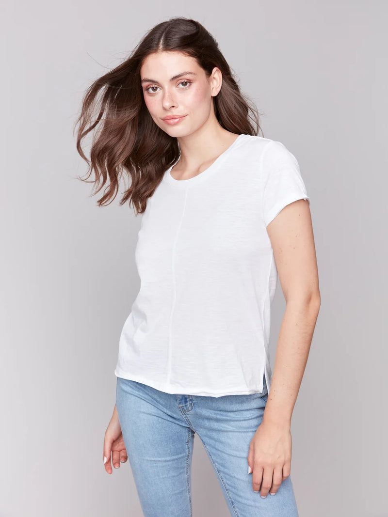 Charlie B Organic Cotton Slub T-Shirt - White