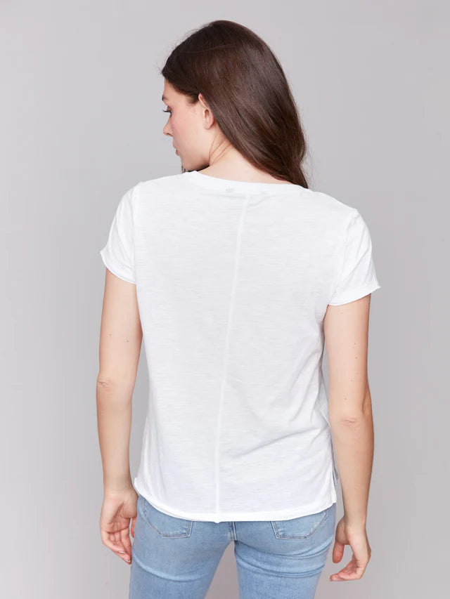 Charlie B Organic Cotton Slub T-Shirt - White