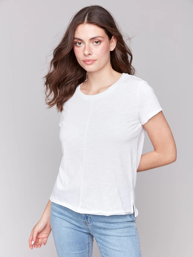 Charlie B Organic Cotton Slub T-Shirt - White