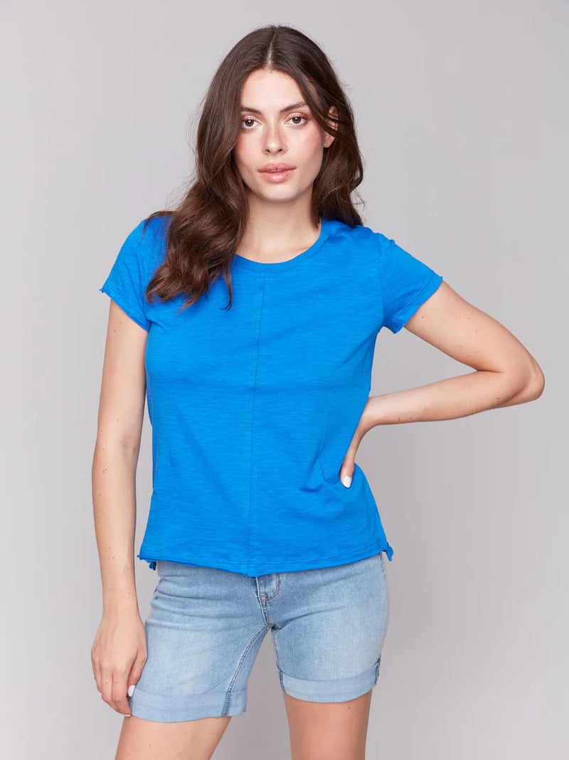 Charlie B Organic Cotton Slub T-Shirt - Coastal
