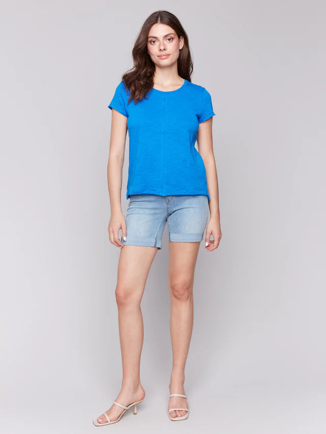 Charlie B Organic Cotton Slub T-Shirt - Coastal