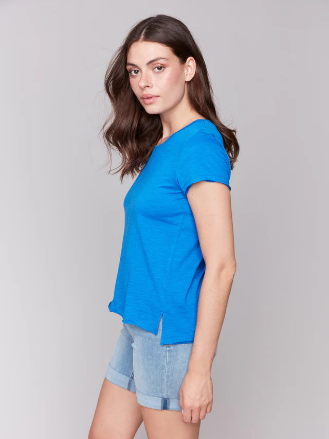 Charlie B Organic Cotton Slub T-Shirt - Coastal