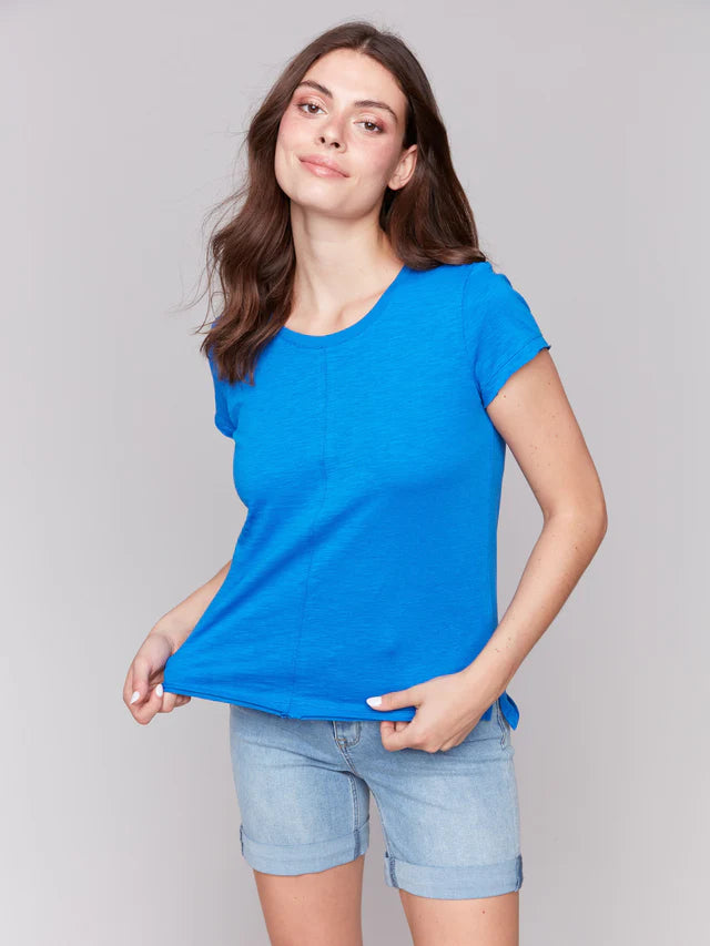 Charlie B Organic Cotton Slub T-Shirt - Coastal