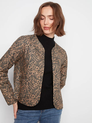 Charlie B Reversible Animal Print Quilted Jacket - Imprint