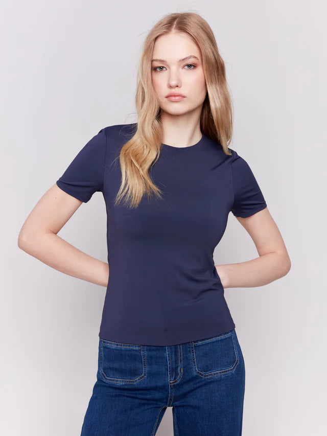 Charlie B. Super Stretch Top Double Clothe Knit - Midnight/Navy