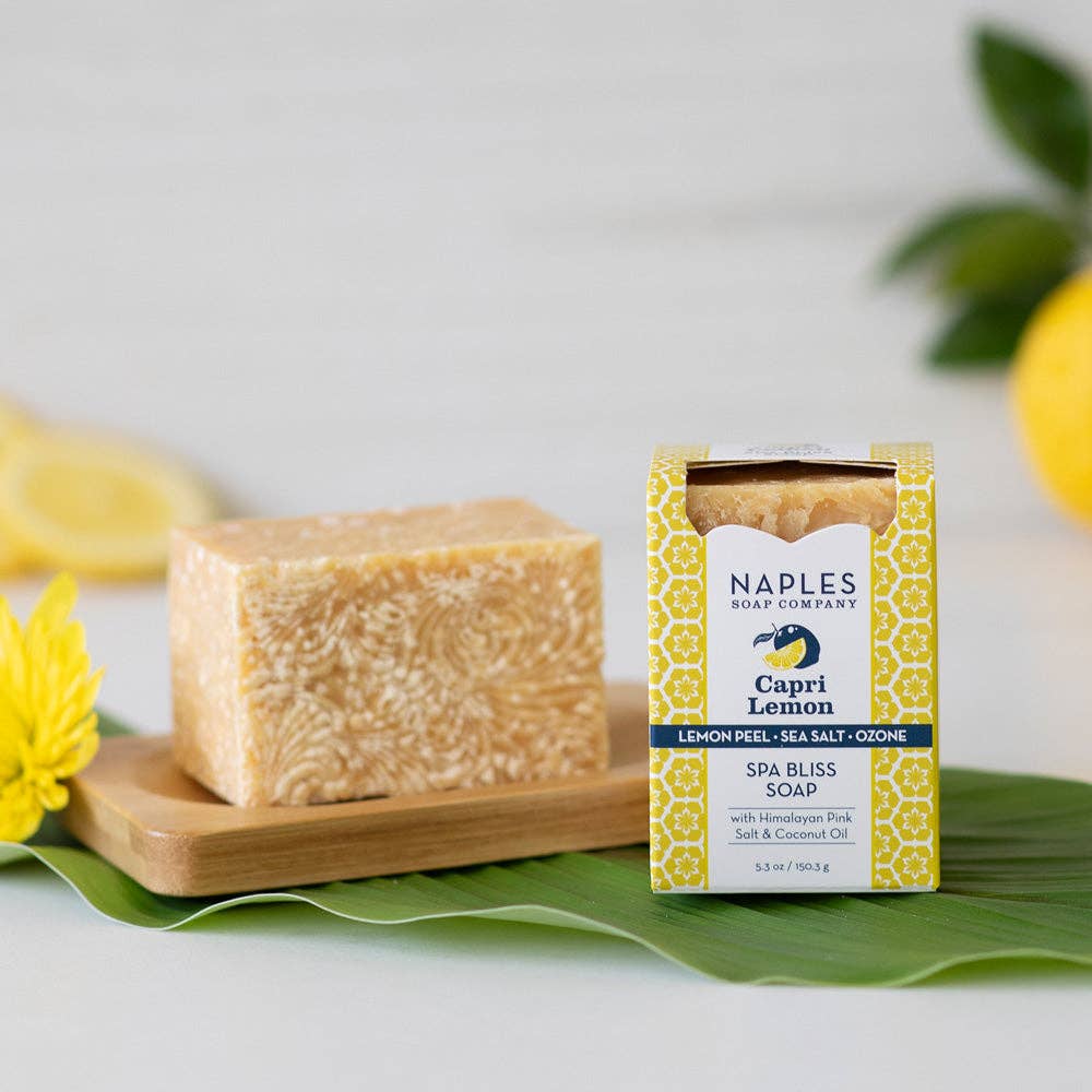 Capri Lemon Sea Salt Spa Soap – Lemon Zest &amp; Sea Breeze