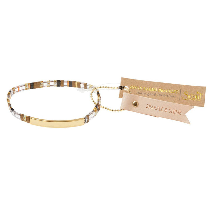 Good Karma Miyuki Bracelet | Sparkle &amp; Shine - Topaz/Gold