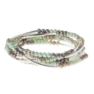 Stone Scout Wrap Necklace/Bracelet : Iced Mint Combo/Silver