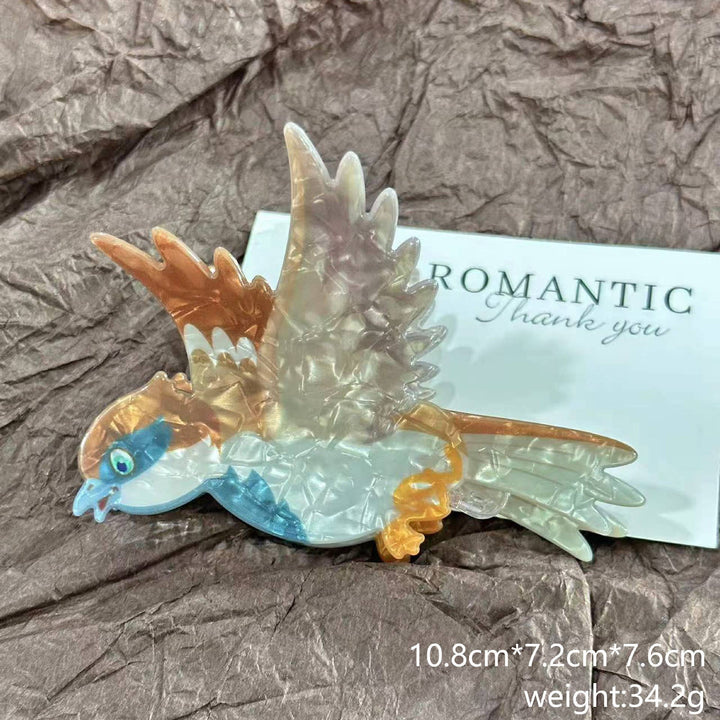 Sparrow Parrot Hair Clip, Acrylic Bird Claw Clip