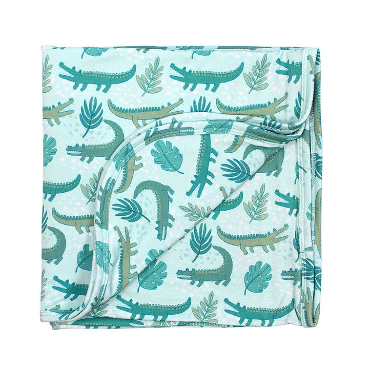 Later Gator Alligator Luxury Bamboo Swaddling Blanket