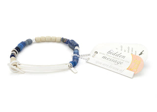 Scout Hidden Message Bracelet - Brave AF/Lapis/Silver