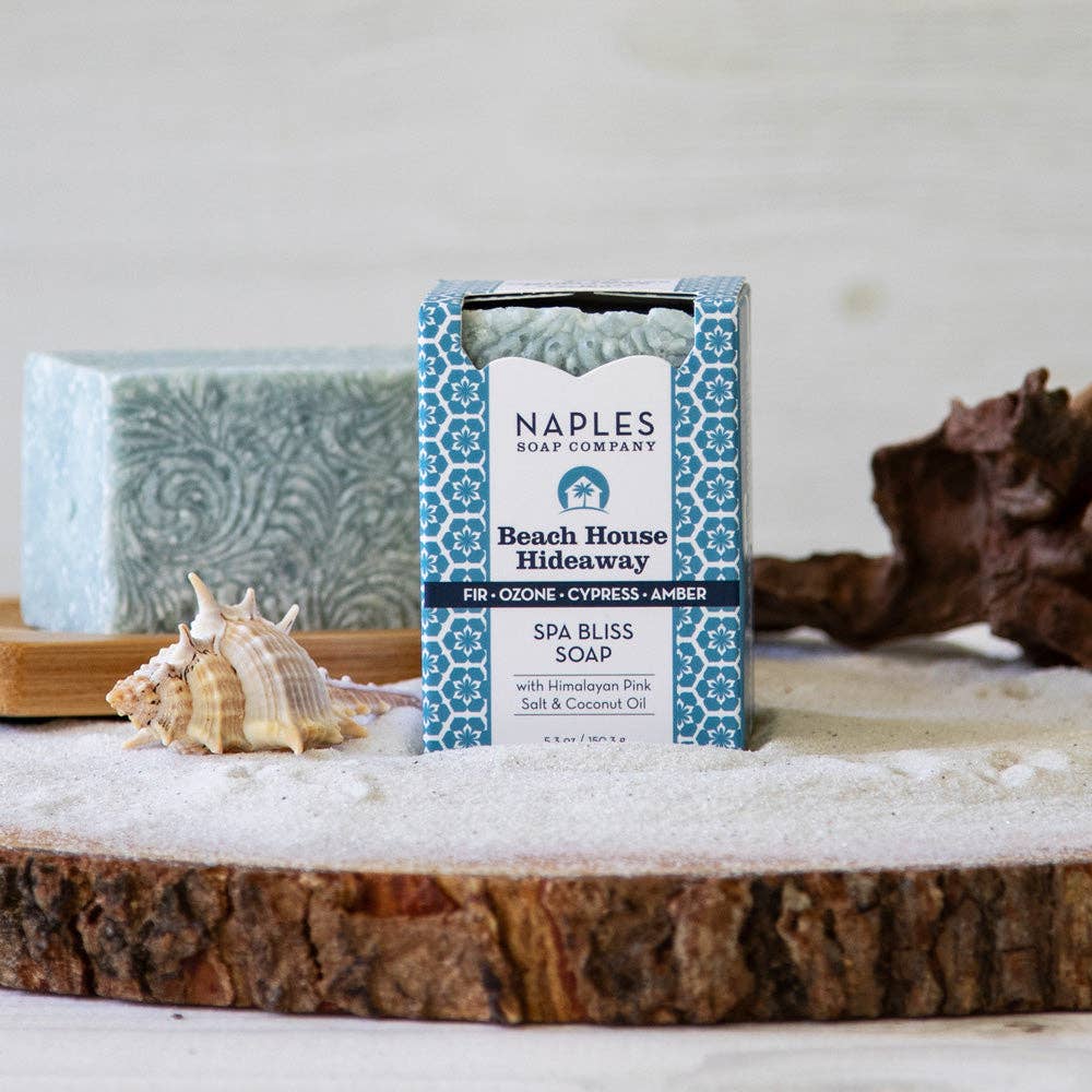 Beach House Hideaway Sea Salt Spa Soap – Ocean Air &amp; Amber