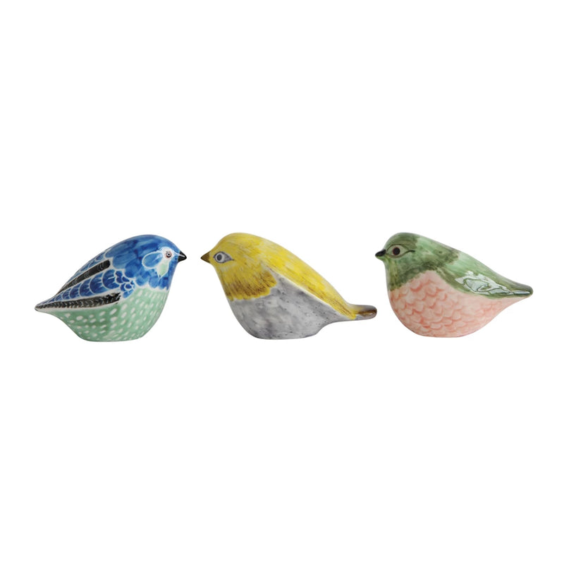 Handpainted Stoneware Birds - 3 Styles