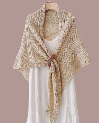 Handcrafted Buckle Triangular Shawl