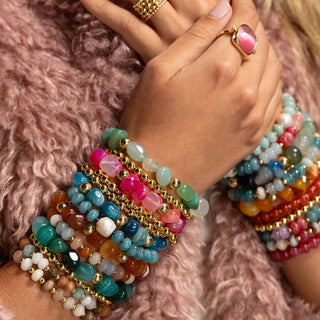 Splendid Iris Colorful 8mm Stone Bracelets