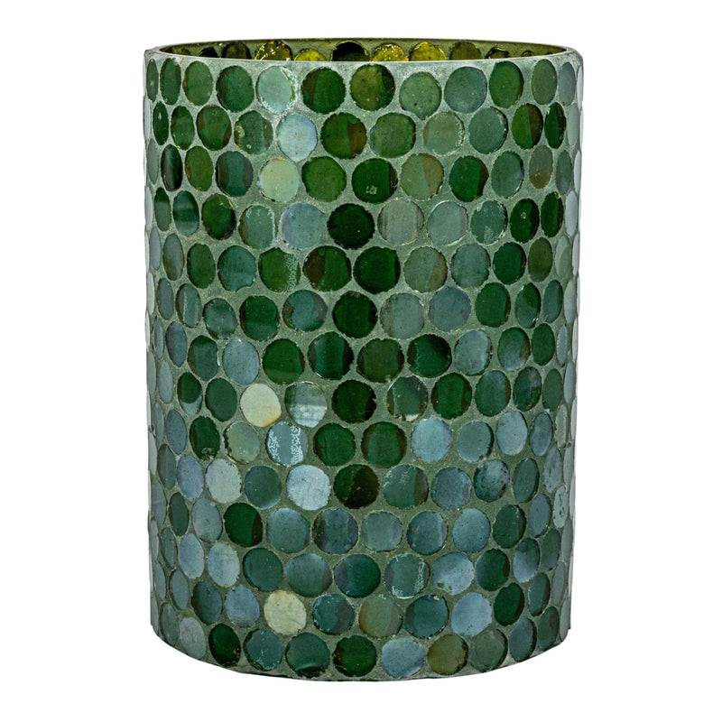 Recycled Glass Mosaic Votive Holder