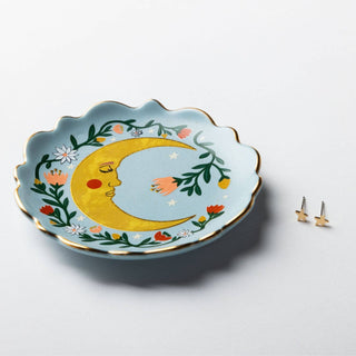 Scout Jewelry Dish & Stud Earring Set - Flower Moon/Blue