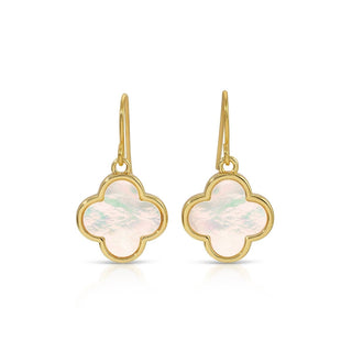 Splendid Iris Quatrefoil Drop Earrings