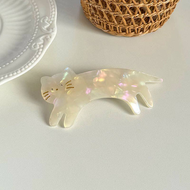 Playful Cat Hair Clips, Animal - Inspired Acetate Hair Claw