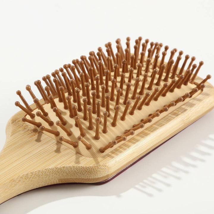Natural Bamboo Air Cushion Hair Brush with Acetate