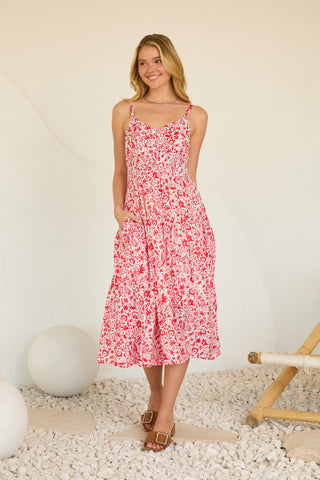 Bougainvillea Midi Dress