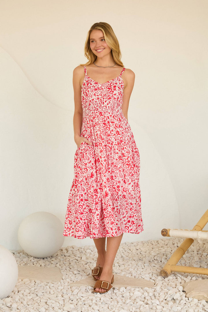 Bougainvillea Midi Dress