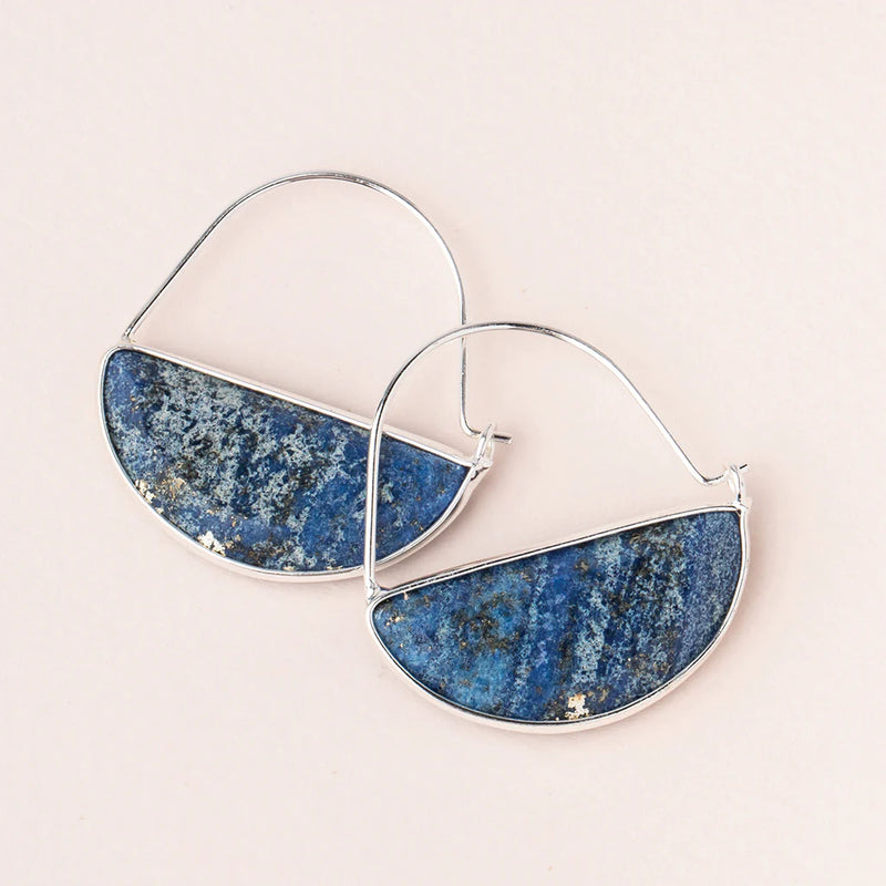 Scout Curated Wears - Stone Prism Hoop - Lapis/Silver