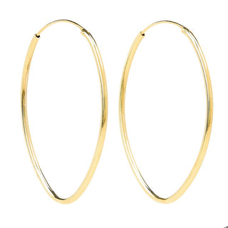 Elyssa Bass Designs Oval 2” gold hoops