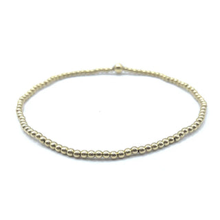 Erin Gray - 2mm Gold Filled Waterproof Karma bracelet (with single 4mm) 7"