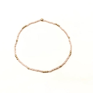 Erin Gray - 2mm Newport PALEST PINK + Gold Filled Waterproof Bracelet