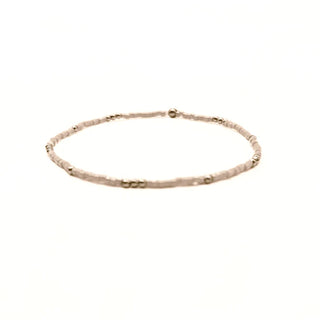Erin Gray - 2mm Newport PALEST PINK + Gold Filled Waterproof Bracelet