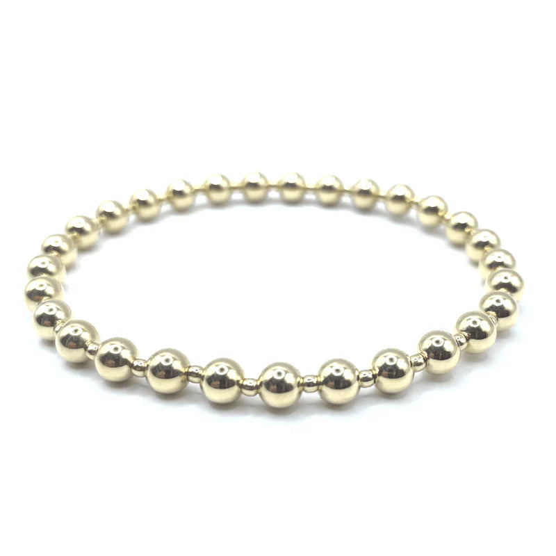 Erin Gray - 5mm+2mm+5mm Gold Filled Waterproof Dimension Bracelet 6.5"-7"