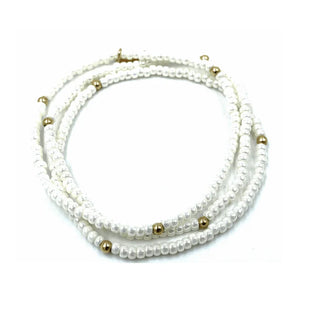 Erin Gray - OG Classic Bracelet Stack in Pearl White + Gold Filled