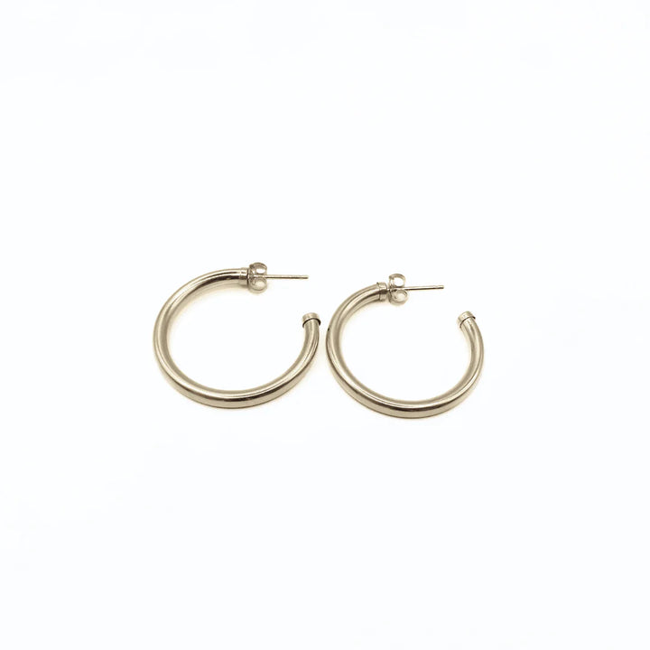 Erin Gray Paris 27mm 14K Gold-Filled Post Hoop Earring - Waterproof